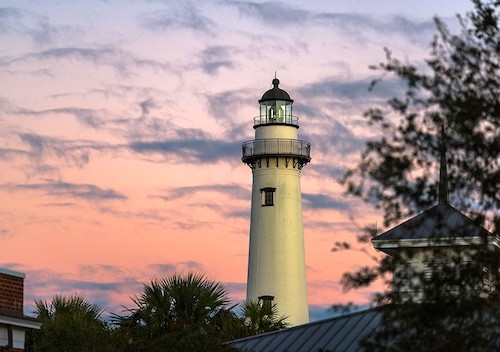 The St. Simons Island Lighthouse at sunset